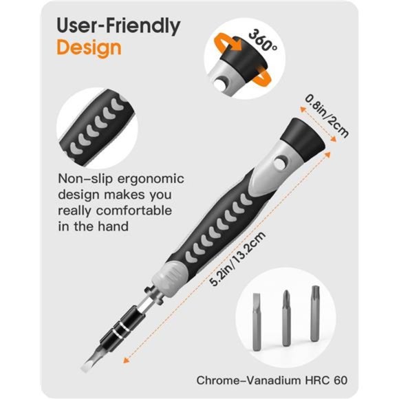 Precision Screwdriver Set, 130 in 1 with 120 bits Repair Tool Kit, Magnetic - Picture 6 of 6